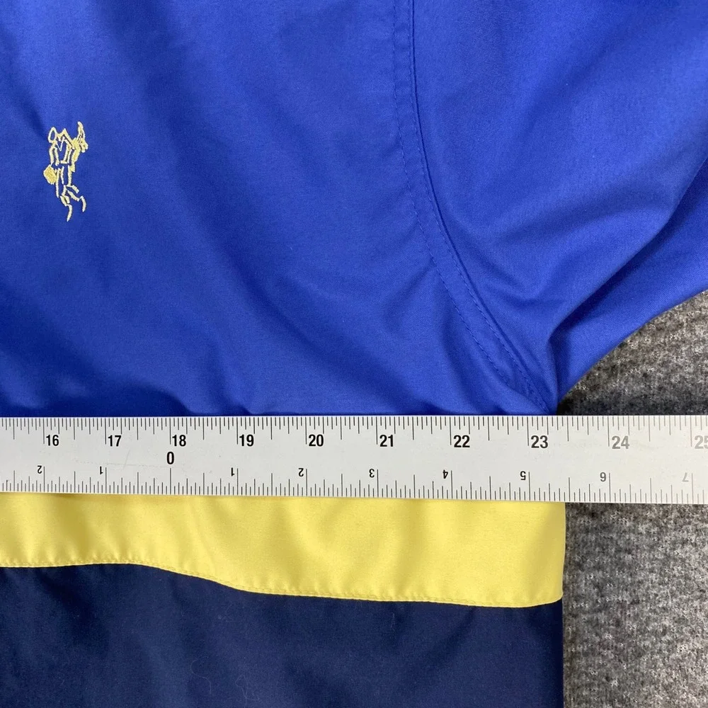 Ashworth Golf Windbreaker Windshirt Mens‎ M Blue Yellow Colorblock AM5208 New